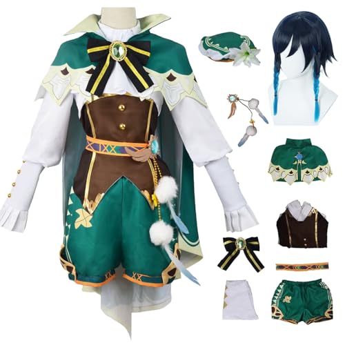 bi bi hou Genshin Impact Venti Cosplay Kostüm Komplettes Set mit Perücke Genshin Cosplay Verkleidung Spielfiguren Venti Cosplay Uniform Halloween Karneval Party Bühnenauftritt Kostüm Erwachsene bi bi hou Genshin Impact Venti Cosplay Kostüm Komplettes Set mit Perücke Genshin Cosplay Verkleidung Spielfiguren Venti Cosplay Uniform Halloween Karneval Party Bühnenauftritt Kostüm Erwachsene von bi bi hou