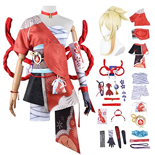 bi bi hou Genshin Impact Yoimiya Cosplay Kostüm Komplettes Set mit Perücke Genshin Yoimiya Cosplay Verkleidung Yoimiya Cosplay Uniform Halloween Karneval Party Bühnenauftritt Kostüm Erwachsene bi bi hou Genshin Impact Yoimiya Cosplay Kostüm Komplettes Set mit Perücke Genshin Yoimiya Cosplay Verkleidung Yoimiya Cosplay Uniform Halloween Karneval Party Bühnenauftritt Kostüm Erwachsene von bi bi hou