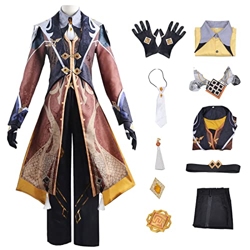 bi bi hou Genshin Impact Zhongli Cosplay Kostüm Komplettes Set mit Perücke Genshin Cosplay Verkleidung Zhongli Cosplay Uniform Halloween Karneval Party Bühnenauftritt Kostüm Erwachsene bi bi hou Genshin Impact Zhongli Cosplay Kostüm Komplettes Set mit Perücke Genshin Cosplay Verkleidung Zhongli Cosplay Uniform Halloween Karneval Party Bühnenauftritt Kostüm Erwachsene von bi bi hou