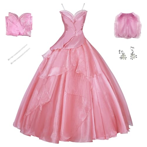 bi bi hou Glinda Cosplay Kostüm Set Wicked Hexe Glinda Verkleidung Hexen Kostüm Glinda Kleid Rosa Abendkleider Weihnachtstag Halloween Karneval Party Bühnenauftritt Kostüm Erwachsene bi bi hou Glinda Cosplay Kostüm Set Wicked Hexe Glinda Verkleidung Hexen Kostüm Glinda Kleid Rosa Abendkleider Weihnachtstag Halloween Karneval Party Bühnenauftritt Kostüm Erwachsene von bi bi hou