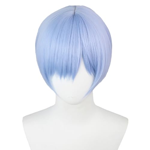 bi bi hou Himmel Cosplay Perücke Blau Länge 30cm Anime Frieren at the Funeral Verkleidung Himmel Wig Halloween Karneval Party Kostüm Zubehör Anime Perücke Erwachsene von bi bi hou