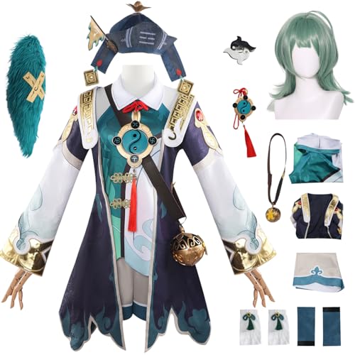 bi bi hou Honkai Star Rail HuoHuo Cosplay Kostüm Set mit Perücke und Schwanz Star Rail HuoHuo Cosplay Verkleidung HuoHuo Uniform Halloween Karneval Party Bühnenauftritt Kostüm Erwachsene bi bi hou Honkai Star Rail HuoHuo Cosplay Kostüm Set mit Perücke und Schwanz Star Rail HuoHuo Cosplay Verkleidung HuoHuo Uniform Halloween Karneval Party Bühnenauftritt Kostüm Erwachsene von bi bi hou