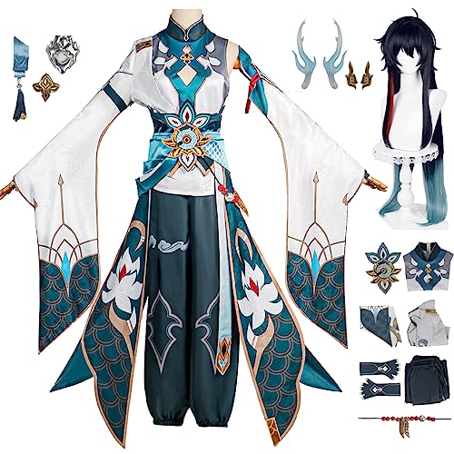 bi bi hou Honkai Star Rail Imbibitor Lunae Cosplay Kostüm Komplettes Set mit Perücke Star Rail Danheng Cosplay Verkleidung Imbibitor Lunae Uniform Halloween Karneval Party Bühnenauftritt Kostüm bi bi hou Honkai Star Rail Imbibitor Lunae Cosplay Kostüm Komplettes Set mit Perücke Star Rail Danheng Cosplay Verkleidung Imbibitor Lunae Uniform Halloween Karneval Party Bühnenauftritt Kostüm von bi bi hou