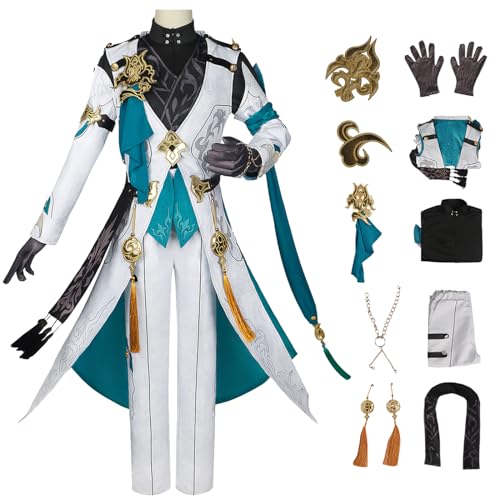 bi bi hou Honkai Star Rail Luocha Cosplay Kostüm Komplettes Set mit Perücke Star Rail Luocha Cosplay Verkleidung Luocha Uniform Halloween Karneval Party Bühnenauftritt Kostüm Erwachsene bi bi hou Honkai Star Rail Luocha Cosplay Kostüm Komplettes Set mit Perücke Star Rail Luocha Cosplay Verkleidung Luocha Uniform Halloween Karneval Party Bühnenauftritt Kostüm Erwachsene von bi bi hou