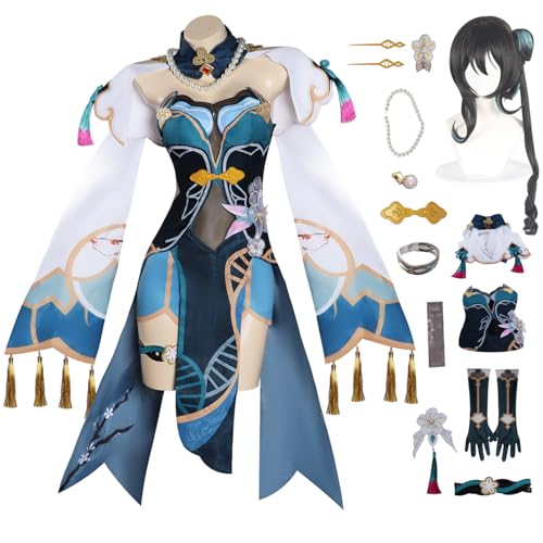 bi bi hou Honkai Star Rail Ruan MEI Cosplay Kostüm Komplettes Set mit Perücke Star Rail Ruan MEI Cosplay Verkleidung Ruan MEI Uniform Halloween Karneval Party Bühnenauftritt Kostüm Erwachsene bi bi hou Honkai Star Rail Ruan MEI Cosplay Kostüm Komplettes Set mit Perücke Star Rail Ruan MEI Cosplay Verkleidung Ruan MEI Uniform Halloween Karneval Party Bühnenauftritt Kostüm Erwachsene von bi bi hou