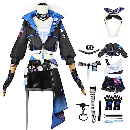 bi bi hou Honkai Star Rail Silver Wolf Cosplay Kostüm Set mit Perücke Star Rail Silver Wolf Cosplay Verkleidung Silver Wolf Uniform Halloween Karneval Party Bühnenauftritt Kostüm Erwachsene bi bi hou Honkai Star Rail Silver Wolf Cosplay Kostüm Set mit Perücke Star Rail Silver Wolf Cosplay Verkleidung Silver Wolf Uniform Halloween Karneval Party Bühnenauftritt Kostüm Erwachsene von bi bi hou