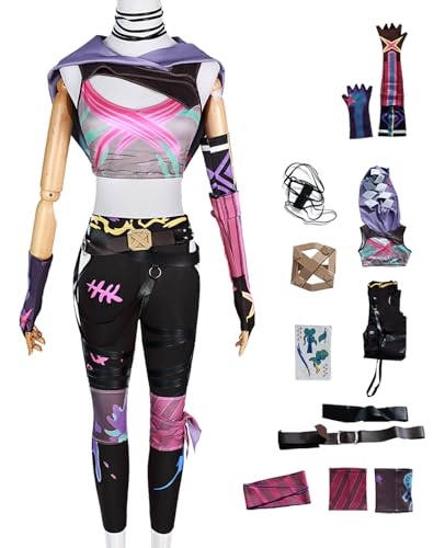 bi bi hou Jinx Cosplay Kostüm Komplettes Set mit Perücke Anime Arcane 2 Cosplay Verkleidung Jinx Uniform Weihnachtstag Halloween Karneval Party Bühnenauftritt Kostüm bi bi hou Jinx Cosplay Kostüm Komplettes Set mit Perücke Anime Arcane 2 Cosplay Verkleidung Jinx Uniform Weihnachtstag Halloween Karneval Party Bühnenauftritt Kostüm von bi bi hou