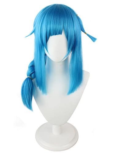 bi bi hou Jinx Cosplay Perücke Blau Zöpfe Länge 62cm Anime Arcane Verkleidung Young Jinx Wig Halloween Karneval Party Kostüm Zubehör Anime Perücke Erwachsene von bi bi hou