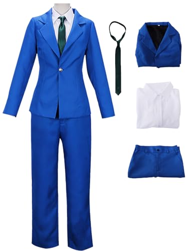 bi bi hou Kudou Shinichi Cosplay Kostüm Set Anime Detektiv Conan Verkleidung Shinichi Kudou Schuluniform Weihnachten Halloween Karneval Party Bühnenauftritt Kostüm Erwachsene von bi bi hou