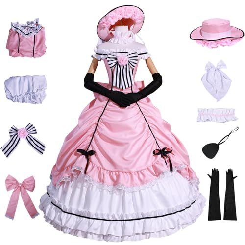 bi bi hou Lady Ciel Cosplay Kostüm Set mit Perücke und Hut Deluxe Rosa Lolita Kleid Anime Kuroshitsuji Verkleidung Ciel Phantomhive Uniform Weihnachten Halloween Karneval Party Kostüm bi bi hou Lady Ciel Cosplay Kostüm Set mit Perücke und Hut Deluxe Rosa Lolita Kleid Anime Kuroshitsuji Verkleidung Ciel Phantomhive Uniform Weihnachten Halloween Karneval Party Kostüm von bi bi hou