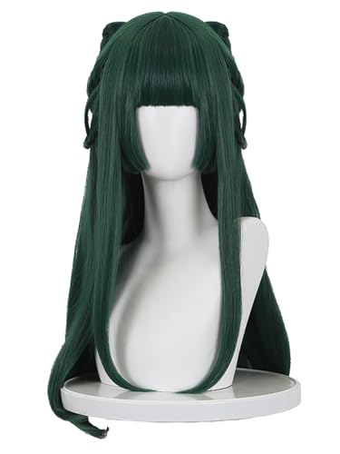 bi bi hou Maomao Cosplay Perücke Grün Länge 65cm Anime The Apothecary Diaries Verkleidung Mao Mao Wig Halloween Karneval Party Kostüm Zubehör Anime Perücke Erwachsene von bi bi hou