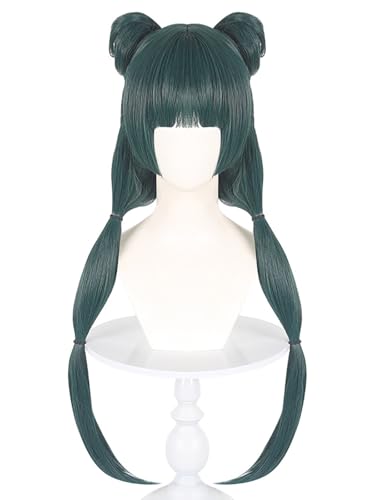 bi bi hou Maomao Cosplay Perücke Grün Länge 70cm Anime The Apothecary Diaries Verkleidung Mao Mao Wig Halloween Karneval Party Kostüm Zubehör Anime Perücke Erwachsene von bi bi hou