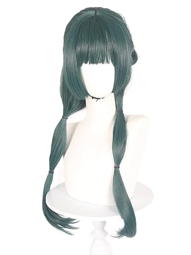 bi bi hou Maomao Cosplay Perücke Grün Länge 70cm Anime The Apothecary Diaries Verkleidung Mao Mao Wig Halloween Karneval Party Kostüm Zubehör Anime Perücke Erwachsene von bi bi hou