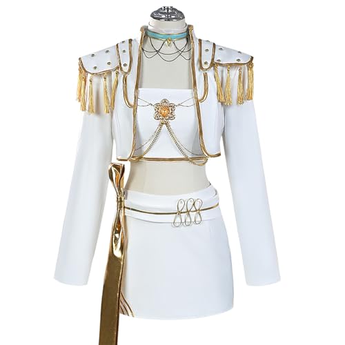bi bi hou Mira Cosplay Kostüm Set Anime K-Pop Demon Hunters Verkleidung Mira Uniform Weiß Weihnachten Halloween Karneval Party Bühnenauftritt Kostüm für Erwachsene bi bi hou Mira Cosplay Kostüm Set Anime K-Pop Demon Hunters Verkleidung Mira Uniform Weiß Weihnachten Halloween Karneval Party Bühnenauftritt Kostüm für Erwachsene von bi bi hou