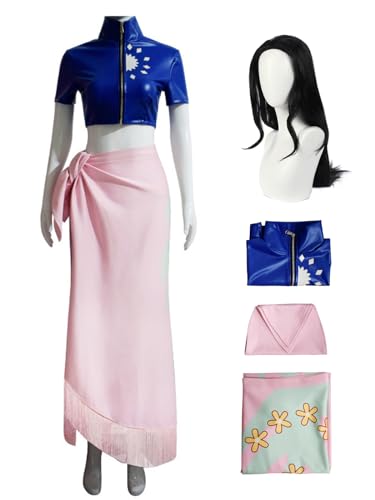 bi bi hou Nico Robin Cosplay Kostüm Set mit Perücke Anime Verkleidung Robin Cosplay Halloween Karneval Weihnachten Party Kostüm für Erwachsene bi bi hou Nico Robin Cosplay Kostüm Set mit Perücke Anime Verkleidung Robin Cosplay Halloween Karneval Weihnachten Party Kostüm für Erwachsene von bi bi hou