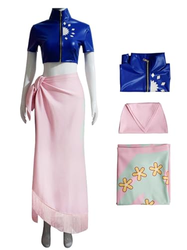 bi bi hou Nico Robin Cosplay Kostüm Set mit Perücke Anime Verkleidung Robin Cosplay Halloween Karneval Weihnachten Party Kostüm für Erwachsene bi bi hou Nico Robin Cosplay Kostüm Set mit Perücke Anime Verkleidung Robin Cosplay Halloween Karneval Weihnachten Party Kostüm für Erwachsene von bi bi hou
