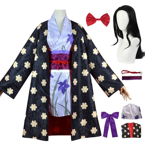 bi bi hou Nico Robin Cosplay Kostüm Set mit Perücke Anime Verkleidung Robin Cosplay Kimono Halloween Karneval Weihnachten Party Kostüm für Erwachsene bi bi hou Nico Robin Cosplay Kostüm Set mit Perücke Anime Verkleidung Robin Cosplay Kimono Halloween Karneval Weihnachten Party Kostüm für Erwachsene von bi bi hou