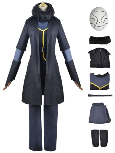 bi bi hou Rimuru Tempest Cosplay Kostüm mit Perücke und Masken Anime That Time I Got Reincarnated as a Slime Verkleidung Rimuru Uniform Halloween Karneval Party Bühnenauftritt Kostüm bi bi hou Rimuru Tempest Cosplay Kostüm mit Perücke und Masken Anime That Time I Got Reincarnated as a Slime Verkleidung Rimuru Uniform Halloween Karneval Party Bühnenauftritt Kostüm von bi bi hou