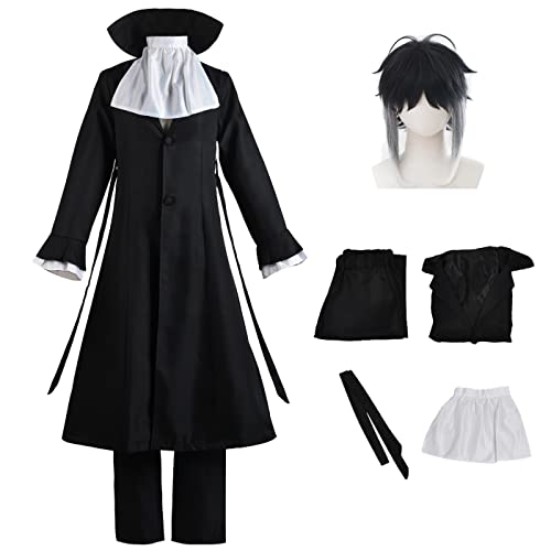 bi bi hou Ryunosuke Akutagawa Cosplay Kostüm Komplettes Set mit Perücke Anime Bungo Stray Dogs Cosplay Verkleidung Akutagawa Uniform Halloween Karneval Party Bühnenauftritt Kostüm Erwachsene bi bi hou Ryunosuke Akutagawa Cosplay Kostüm Komplettes Set mit Perücke Anime Bungo Stray Dogs Cosplay Verkleidung Akutagawa Uniform Halloween Karneval Party Bühnenauftritt Kostüm Erwachsene von bi bi hou