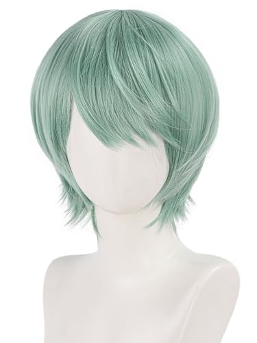 bi bi hou Saja Boys Baby Cosplay Perücke Grün Länge 30cm Anime KPop Demon Hunters Verkleidung Sajaboys Baby Wig Halloween Karneval Party Kostüm Zubehör Anime Perücke Erwachsene von bi bi hou