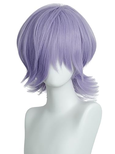 bi bi hou Saja Boys Mystery Cosplay Perücke Violett Länge 35cm Anime KPop Demon Hunters Verkleidung Sajaboys Mystery Wig Halloween Karneval Party Kostüm Zubehör Anime Perücke Erwachsene von bi bi hou