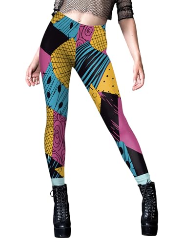 bi bi hou Sally Cosplay Kostüm Damen Hosen Film Jack Skellington Verkleidung Skelett Braut Sally Kostüm Gothic Gedruckt Outfit Weihnachten Halloween Karneval Party Bühnenauftritt Kleidung bi bi hou Sally Cosplay Kostüm Damen Hosen Film Jack Skellington Verkleidung Skelett Braut Sally Kostüm Gothic Gedruckt Outfit Weihnachten Halloween Karneval Party Bühnenauftritt Kleidung von bi bi hou