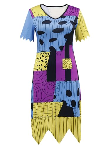bi bi hou Sally Cosplay Kostüm für Damen Film Jack Skellington Verkleidung Skelett Braut Sally Kleid Gothic Gedruckt Kleider Weihnachten Halloween Karneval Party Bühnenauftritt Kostüm bi bi hou Sally Cosplay Kostüm für Damen Film Jack Skellington Verkleidung Skelett Braut Sally Kleid Gothic Gedruckt Kleider Weihnachten Halloween Karneval Party Bühnenauftritt Kostüm von bi bi hou