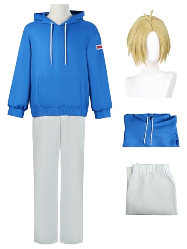 bi bi hou Shin Asakura Cosplay Kostüm Komplettes Set mit Perücke Anime Sakamoto Days Cosplay Verkleidung Shin Asakura Uniform Halloween Karneval Party Bühnenauftritt Kostüm Erwachsene von bi bi hou