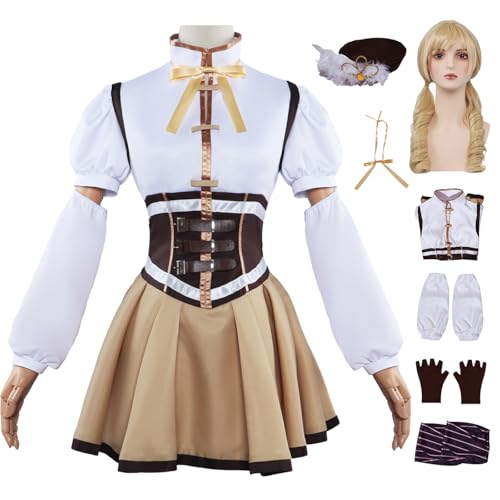 bi bi hou Tomoe Mami Cosplay Kostüm Komplettes Set mit Perücke Anime Puella Magi Madoka Magica Cosplay Verkleidung Mami Uniform Halloween Karneval Party Bühnenauftritt Kostüm Erwachsene bi bi hou Tomoe Mami Cosplay Kostüm Komplettes Set mit Perücke Anime Puella Magi Madoka Magica Cosplay Verkleidung Mami Uniform Halloween Karneval Party Bühnenauftritt Kostüm Erwachsene von bi bi hou