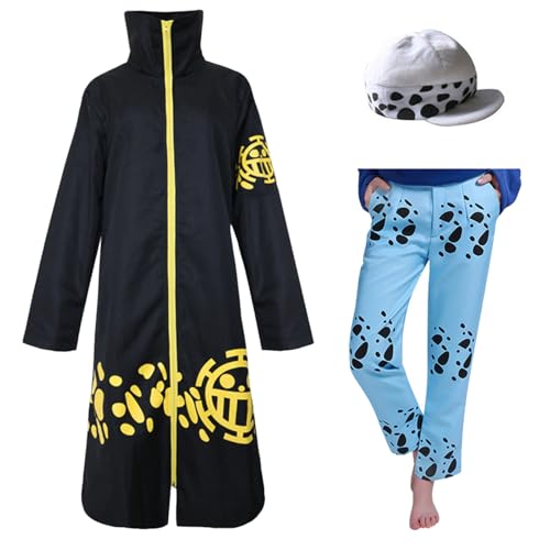 bi bi hou Trafalgar Cosplay Kostüm Set Mantel Hut Hose Anime Verkleidung Trafalgar D. Water Law Uniform Halloween Karneval Weihnachten Party Bühnenauftritt Kostüm für Erwachsene bi bi hou Trafalgar Cosplay Kostüm Set Mantel Hut Hose Anime Verkleidung Trafalgar D. Water Law Uniform Halloween Karneval Weihnachten Party Bühnenauftritt Kostüm für Erwachsene von bi bi hou
