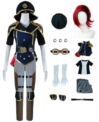 bi bi hou Vi Cosplay Kostüm Komplettes Set mit Perücke Anime Arcane 2 Cosplay Verkleidung Vi Uniform Polizistinnen Weihnachtstag Halloween Karneval Party Bühnenauftritt Kostüm bi bi hou Vi Cosplay Kostüm Komplettes Set mit Perücke Anime Arcane 2 Cosplay Verkleidung Vi Uniform Polizistinnen Weihnachtstag Halloween Karneval Party Bühnenauftritt Kostüm von bi bi hou