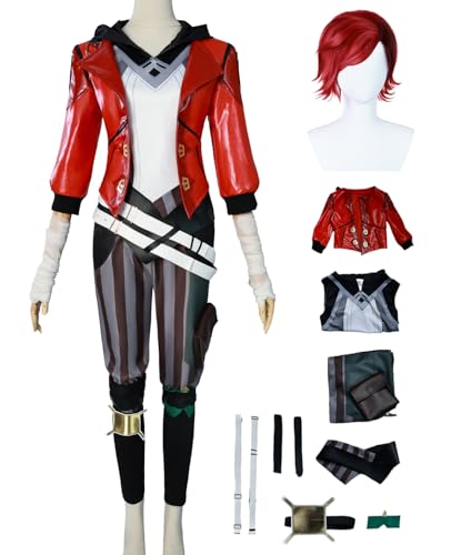 bi bi hou Vi Cosplay Kostüm Komplettes Set mit Perücke Anime Arcane 2 Cosplay Verkleidung Vi Uniform Weihnachtstag Halloween Karneval Party Bühnenauftritt Kostüm bi bi hou Vi Cosplay Kostüm Komplettes Set mit Perücke Anime Arcane 2 Cosplay Verkleidung Vi Uniform Weihnachtstag Halloween Karneval Party Bühnenauftritt Kostüm von bi bi hou
