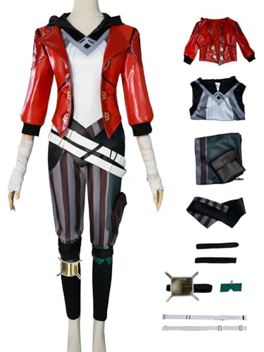 bi bi hou Vi Cosplay Kostüm Komplettes Set mit Perücke Anime Arcane 2 Cosplay Verkleidung Vi Uniform Weihnachtstag Halloween Karneval Party Bühnenauftritt Kostüm bi bi hou Vi Cosplay Kostüm Komplettes Set mit Perücke Anime Arcane 2 Cosplay Verkleidung Vi Uniform Weihnachtstag Halloween Karneval Party Bühnenauftritt Kostüm von bi bi hou