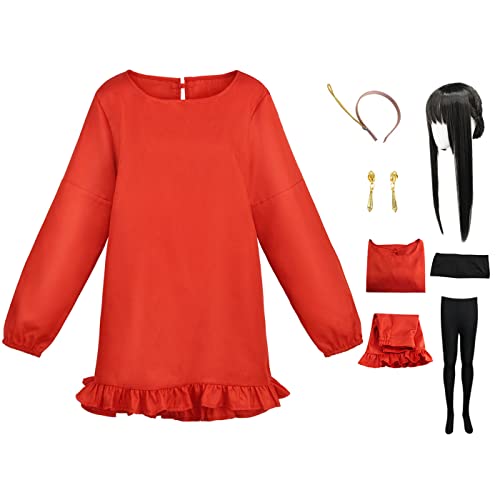 bi bi hou Yor Forger Cosplay Kostüm mit Perücke Anime Spy X Family Cosplay Kostüm Anya Cosplay Outfit Yor Forger Verkleidung Halloween Karneval Party Kostüm für Erwachsene Damen bi bi hou Yor Forger Cosplay Kostüm mit Perücke Anime Spy X Family Cosplay Kostüm Anya Cosplay Outfit Yor Forger Verkleidung Halloween Karneval Party Kostüm für Erwachsene Damen von bi bi hou