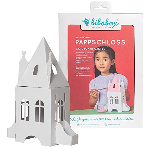 bibabox - Kleines Pappschloss zum Basteln und Anmalen – Nachhaltiges Spielzeug und Bastelset Kinder, kleines Papphaus für Kinder, tolles Geschenk Mädchen und Jungen bibabox - Kleines Pappschloss zum Basteln und Anmalen – Nachhaltiges Spielzeug und Bastelset Kinder, kleines Papphaus für Kinder, tolles Geschenk Mädchen und Jungen von bibabox