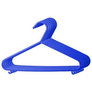 bieco Kleiderbügel aus Kunststoff 8er Stück blau von bieco