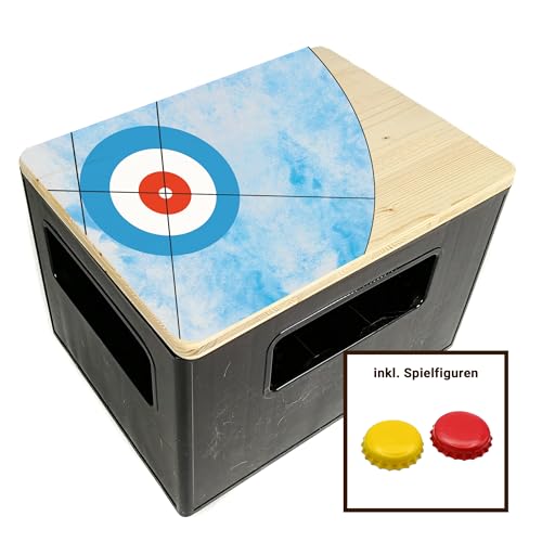 Bierkastensitz, Outdoor Hocker, Sitzauflage aus Holz für Getränkekisten - Partyspiel - Curl den Korken - inkl. Spielfiguren - EM-Spiel - Curling - Geburtstagsgeschenk Bierkastensitz, Outdoor Hocker, Sitzauflage aus Holz für Getränkekisten - Partyspiel - Curl den Korken - inkl. Spielfiguren - EM-Spiel - Curling - Geburtstagsgeschenk von bierkasten-sitz