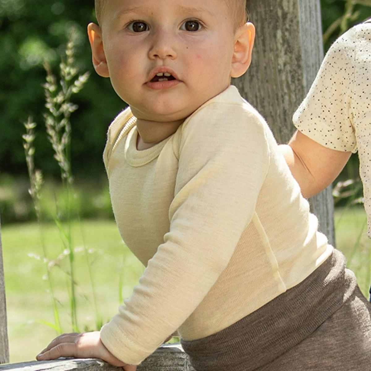 100% Wolle Body langarm natur 86/92