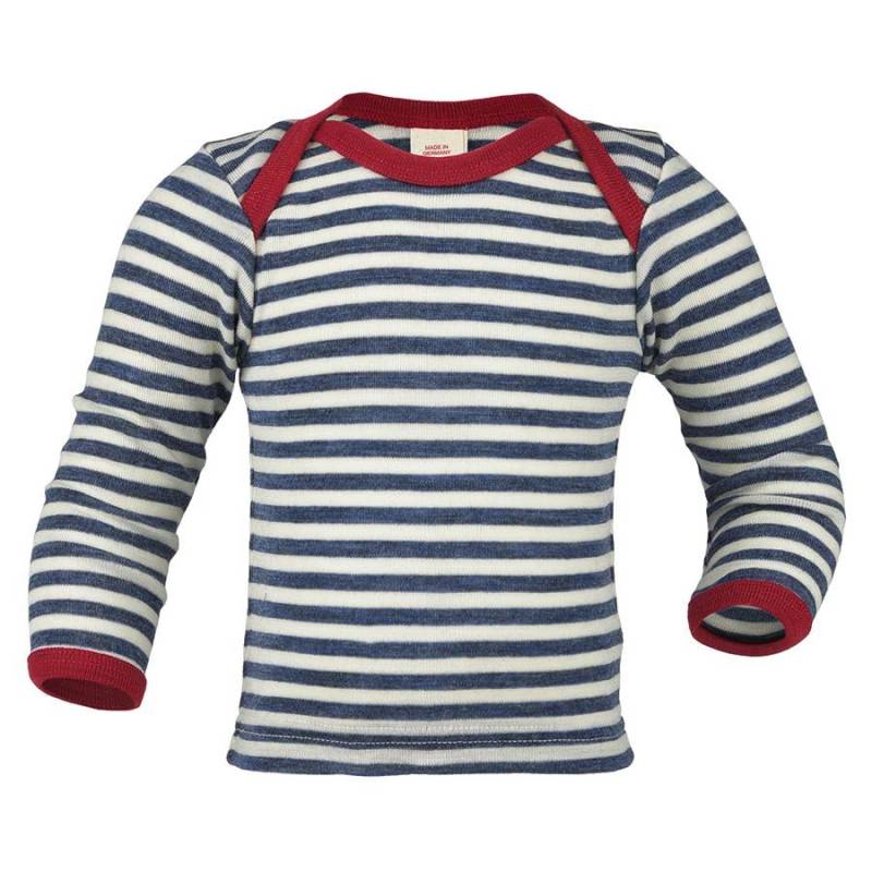 100% Wolle Langarmshirt blau natur 98/104 100% Wolle Langarmshirt blau natur 98/104