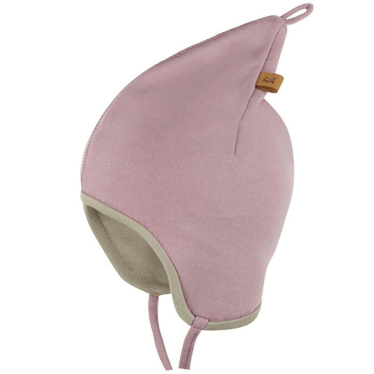 100% Wolle innen Interlock Zipfelmütze dünn mauve 41