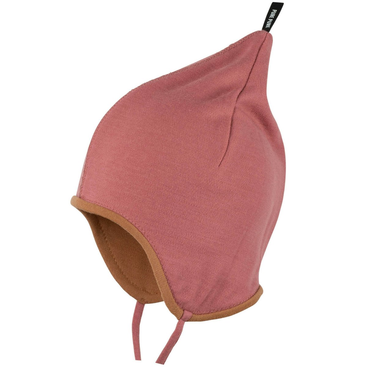 100% Wolle innen Interlock Zipfelmütze dünn rauchiges pink 47