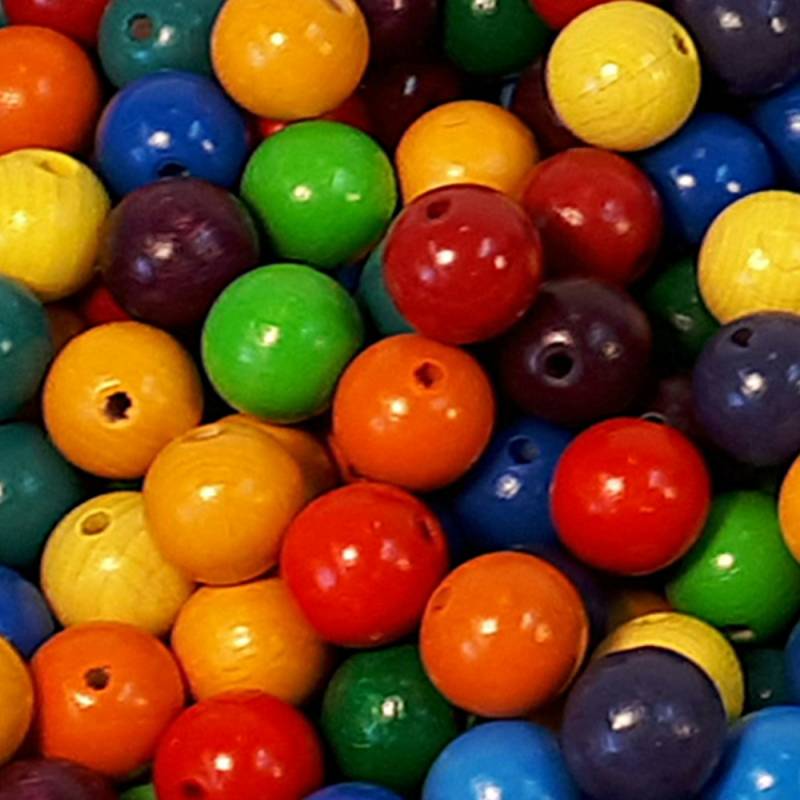 12 Holzperlen zum Sortieren und Basteln 12 Holzperlen zum Sortieren und Basteln