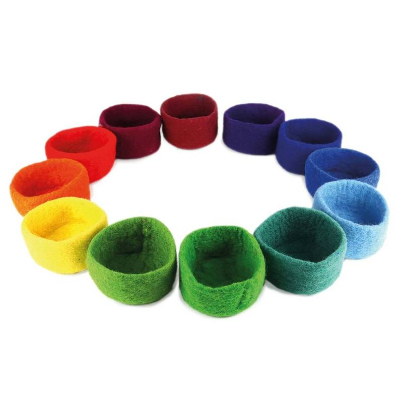 12 kleine Filztöpchen 10 cm 12 kleine Filztöpchen 10 cm