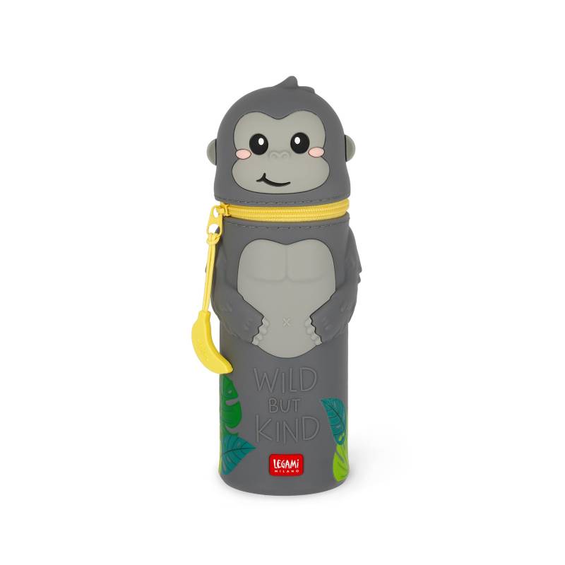 2-in-1-Federmäppchen aus Silikon - Kawaii - Gorilla Neuheiten 2-in-1-Federmäppchen aus Silikon - Kawaii - Gorilla Neuheiten