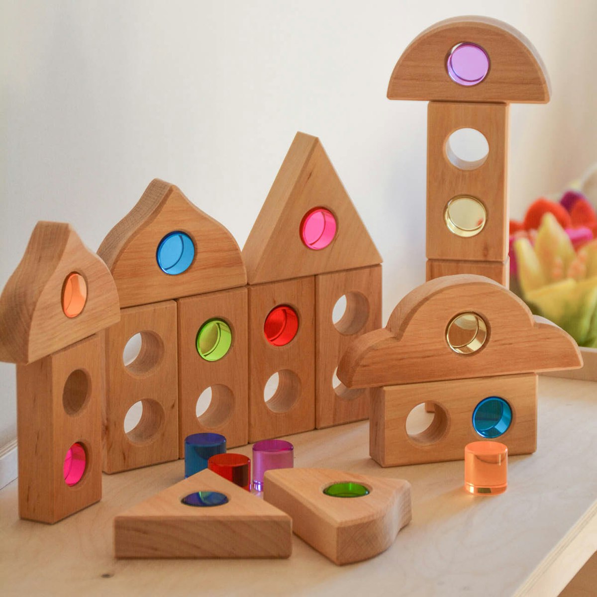 20 Guckloch Klötze zum Bauen und Staunen