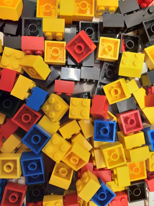 200 Stück LEGO® Steine 2x2 Noppen gemischt