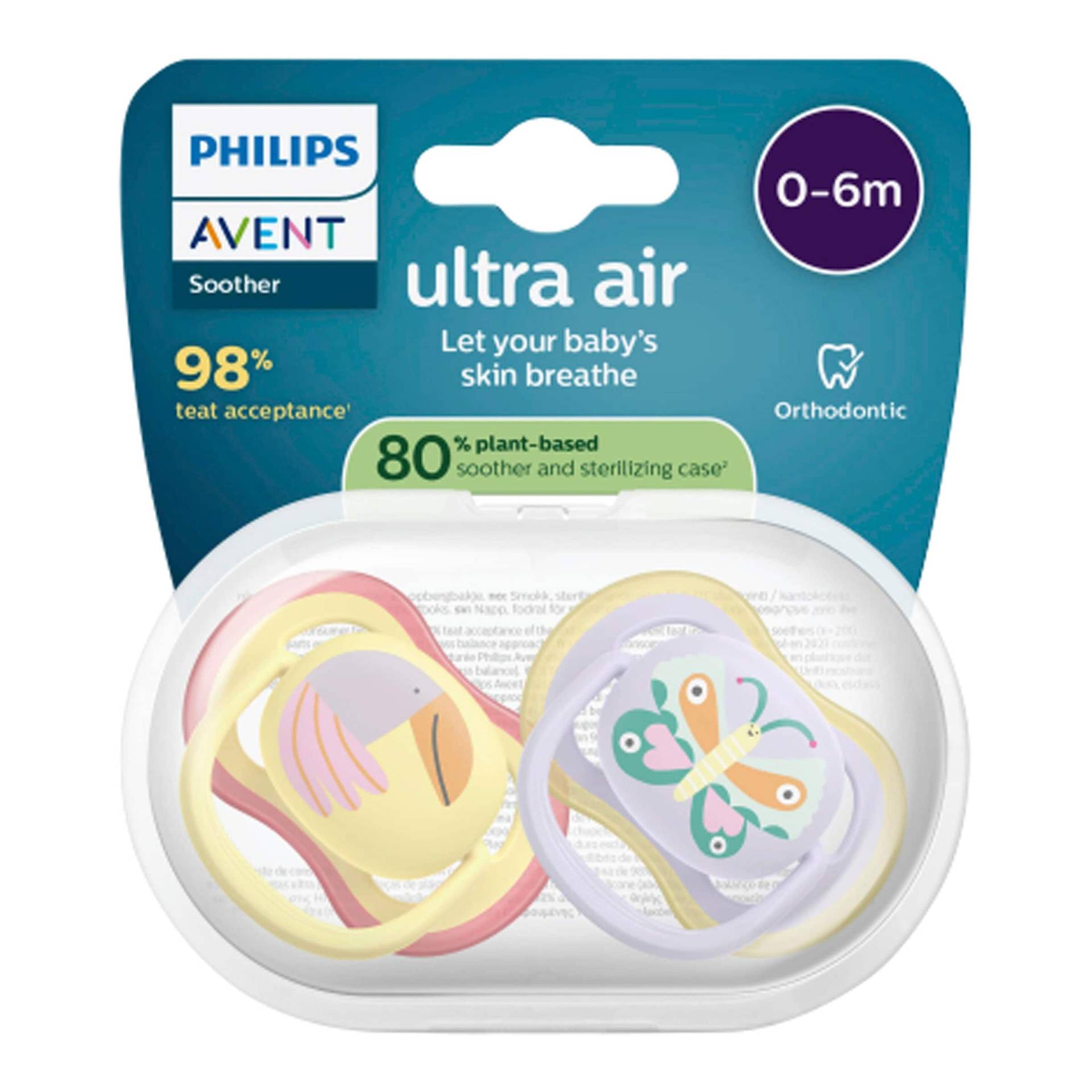 Philips Avent 2er-Pack Schnuller ultra air, 0-6M von Philips Avent