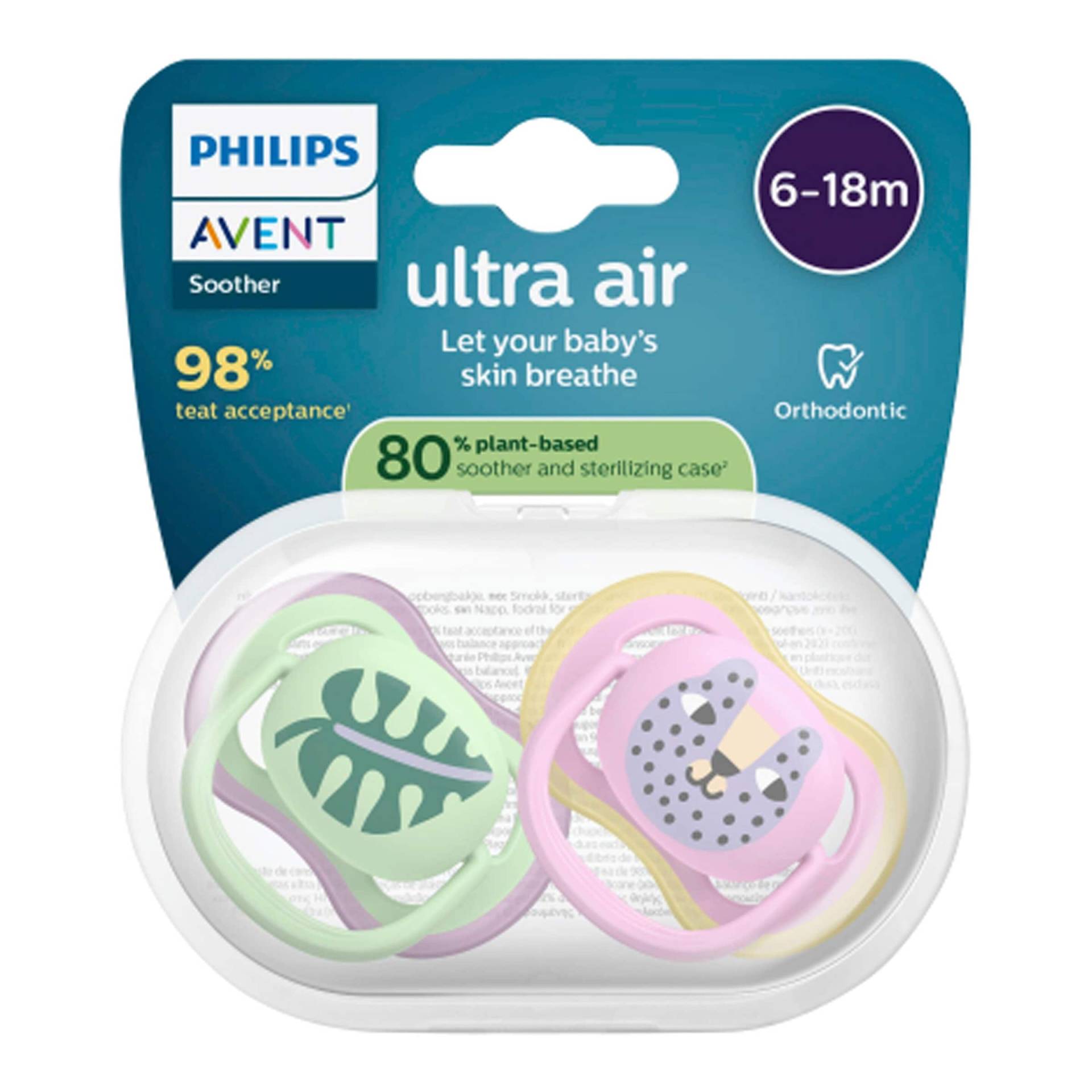 Philips Avent 2er-Pack Schnuller ultra air, 6-18M von Philips Avent
