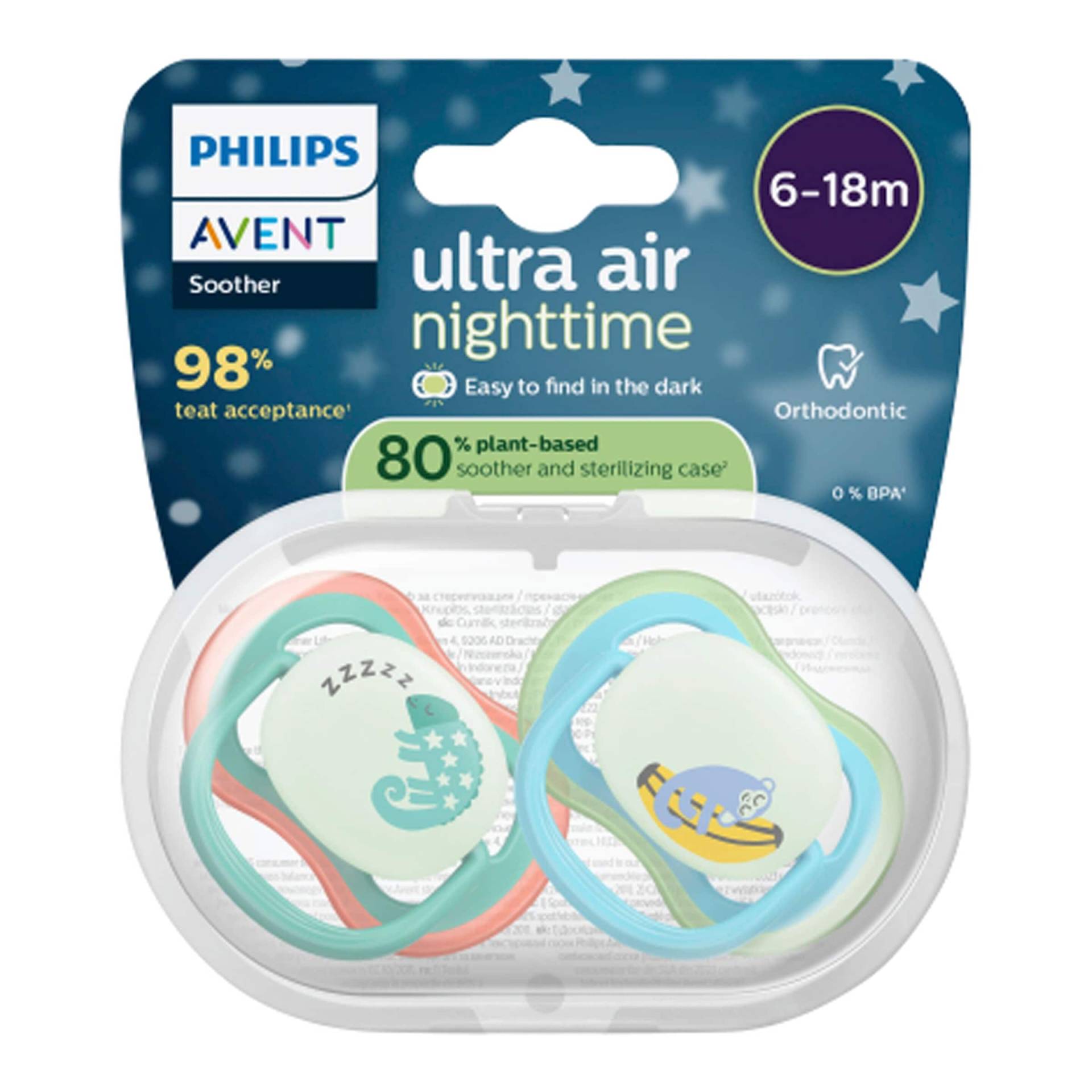 2er-Pack Schnuller ultra air Nighttime, 6-18M 2er-Pack Schnuller ultra air Nighttime, 6-18M