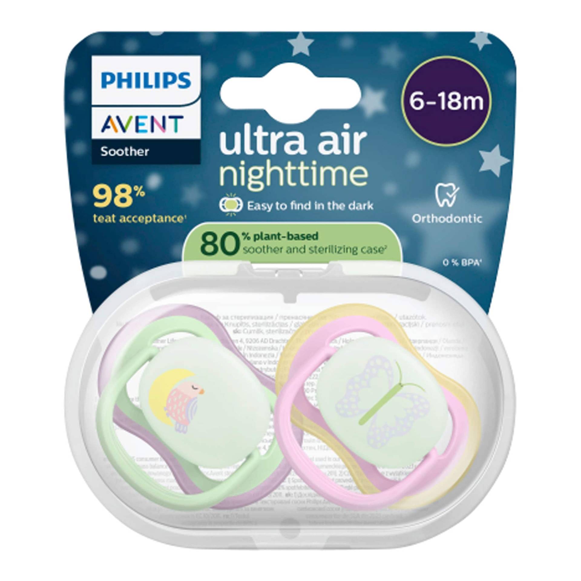 2er-Pack Schnuller ultra air Nighttime, 6-18M 2er-Pack Schnuller ultra air Nighttime, 6-18M